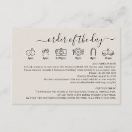 Wedding Cream Details Order Of The Day エンクロージャーカード