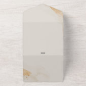 Wedding Cream Kindly Reply Emerald Green Rose オールインワン招待状 (外側)