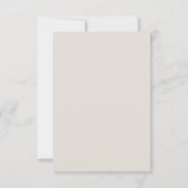 Wedding Cream Save the Date Neutral invitation セーブザデート (裏面)
