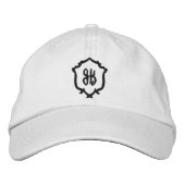 Wedding Crest Monogram Embroidered Baseball Cap 刺繍入りキャップ (正面)