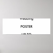 Wedding Custom 36" x 12" Poster MATTE Landscape ポスター (正面)