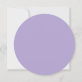 Wedding Custom Guest Lavender Round Place Card (裏面)
