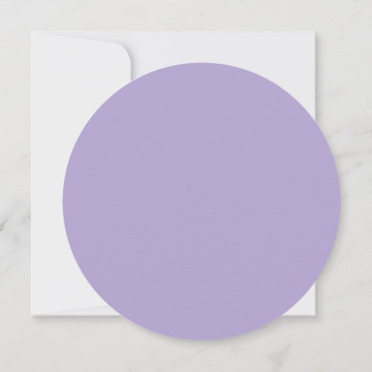 Wedding Custom Guest Lavender Round Place Card (裏面)