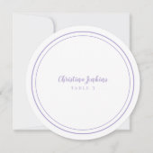 Wedding Custom Guest Lavender Round Place Card (正面)
