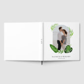 Wedding Custom Photo Greenery Botanical Tropical ゲストブック (全面)