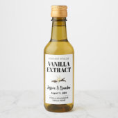 Wedding Custom Vanilla Extract Label ワインラベル (正面)
