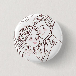 Wedding cute badge 缶バッジ