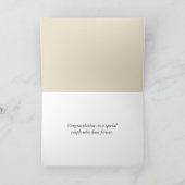 Wedding Date and Names in an Open Book カード (内部)