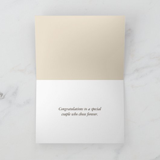 Wedding Date and Names in an Open Book カード (内部)