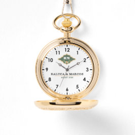 Wedding date couple name  腕時計