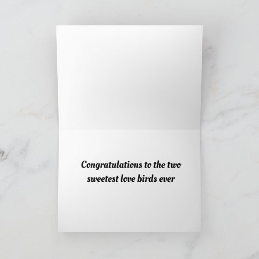 **WEDDING DAYに登場する非常に特別な愛の鳥» CARD カード (内部)