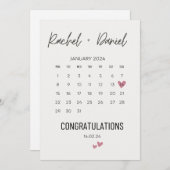 Wedding Day Card, On Your Wedding Day Card, Calend セーブザデート (正面/裏面)