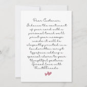 Wedding Day Card, On Your Wedding Day Card, Calend セーブザデート (裏面)
