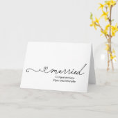 Wedding Day Congratulations Bride Groom Marriage  カード (黄色い花)
