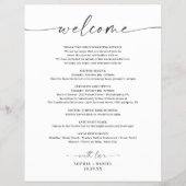 Wedding Day Icon Timeline Itinerary Welcome Letter チラシ (裏面)