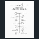 Wedding Day Icon Timeline Itinerary Welcome Letter チラシ<br><div class="desc">These beautiful wedding day timeline and welcome letter are perfect for any wedding! Easily edit this icon timeline to accommodate a variety of events. There are hidden icons included that you can move and adjust anywhere on the timeline. Add or delete events, if needed! Make this timeline itinerary as unique...</div>