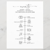 Wedding Day Icon Timeline Itinerary Welcome Letter チラシ (正面)