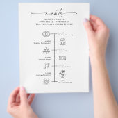 Wedding Day Icon Timeline Itinerary Welcome Letter チラシ (手)
