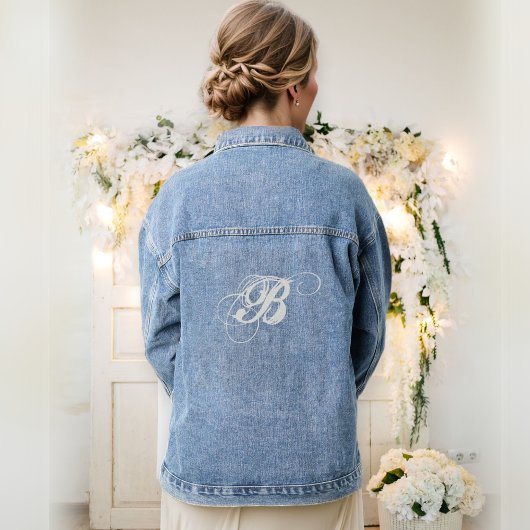 Wedding denim jackets, monogram denim jacket  デニムジャケット