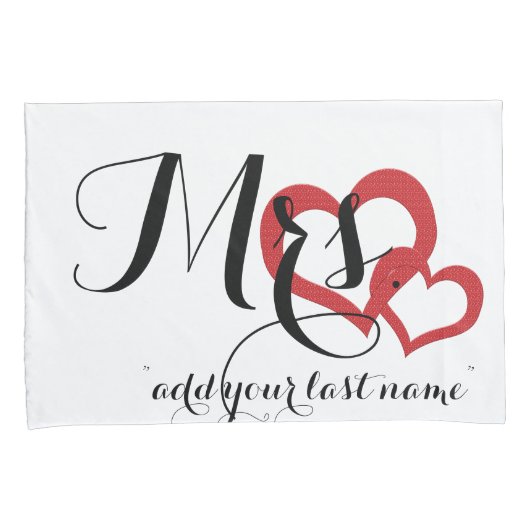 Wedding Design Bedroom Pillowcases氏および夫人 枕カバー (正面右)