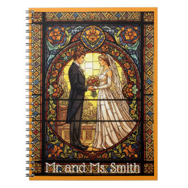 Wedding Design in Traditional Stained Glass ノートブック