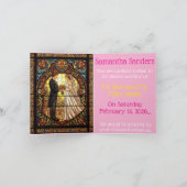 Wedding Design in Traditional Stained Glass 招待状 (内部)