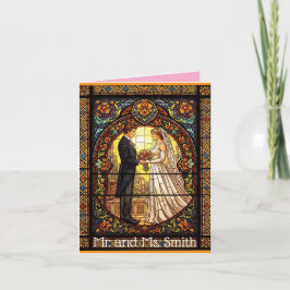 Wedding Design in Traditional Stained Glass 招待状