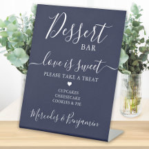 Wedding Dessert Bar Love is Sweet Custom Navy Blue