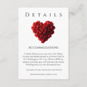 Wedding Details-Heart Shaped Red Roses エンクロージャーカード (裏面)