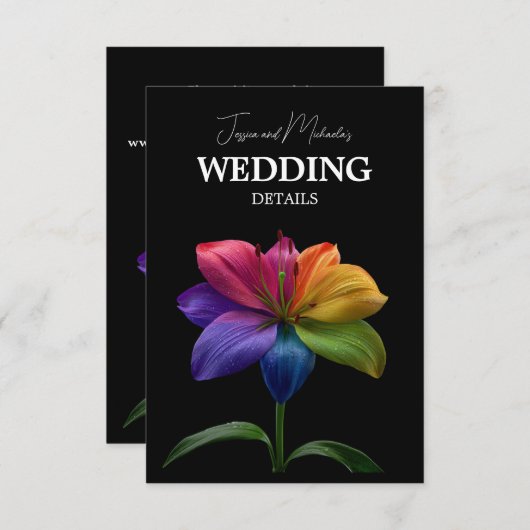 🌈 Wedding Details QR code  エンクロージャーカード (正面/裏面)