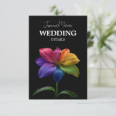 🌈 Wedding Details QR code  エンクロージャーカード (スタンド正面)