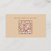 Wedding Details + QR Code | Warm Peach Sand Simple エンクロージャーカード (裏面)