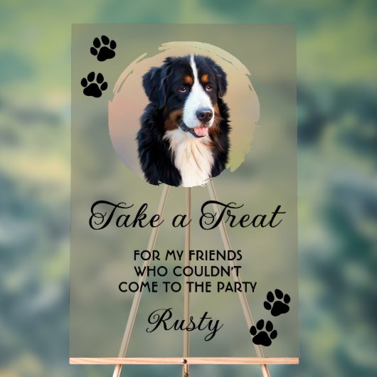 Wedding Dog Biscuit Bar with Photo アクリルサイン (ニュートラル)