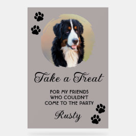 Wedding Dog Biscuit Bar with Photo アクリルサイン