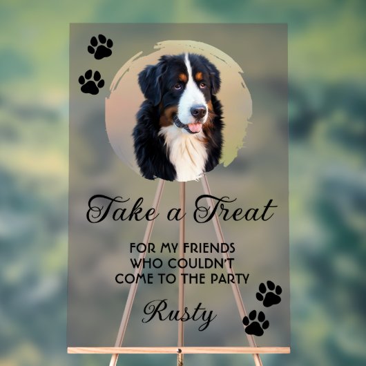 Wedding Dog Biscuit Bar with Photo アクリルサイン (ニュートラル)