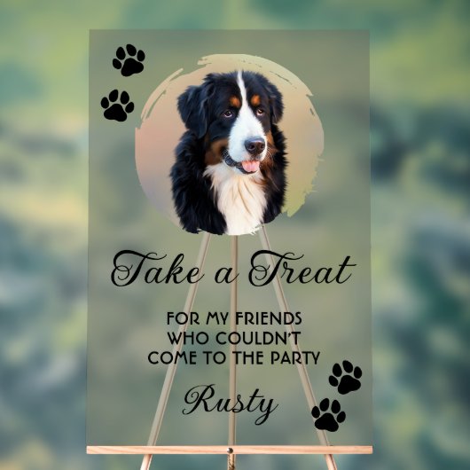 Wedding Dog Biscuit Bar with Photo アクリルサイン (ニュートラル)