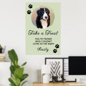 Wedding Dog Biscuit Bar with Photo ポスター (ホームオフィス)