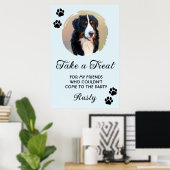 Wedding Dog Biscuit Bar with Photo ポスター (ホームオフィス)