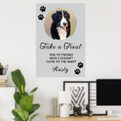 Wedding Dog Biscuit Bar with Photo ポスター (ホームオフィス)