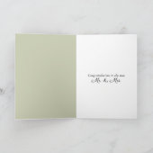 Wedding Doves and Ribbons Congratulations カード (内部)
