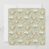 Wedding Doves and Sage Green Ribbons 招待状 (裏面)