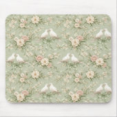 Wedding Doves with Roses and Ribbons マウスパッド (正面)