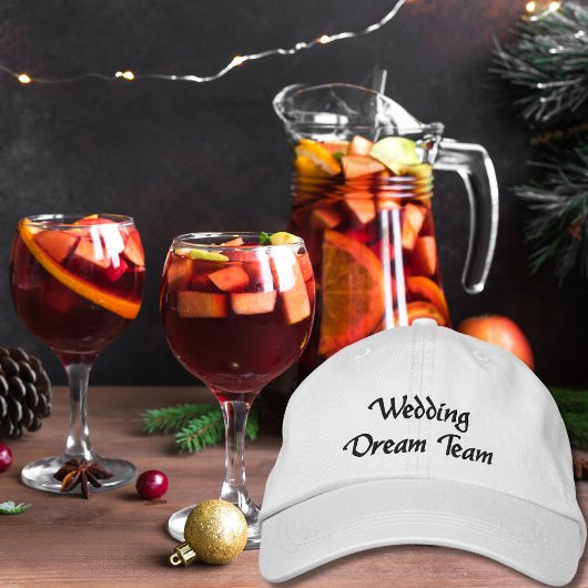 Wedding Dream Team,Bride,Bachelorette Personalized 刺繍入りキャップ