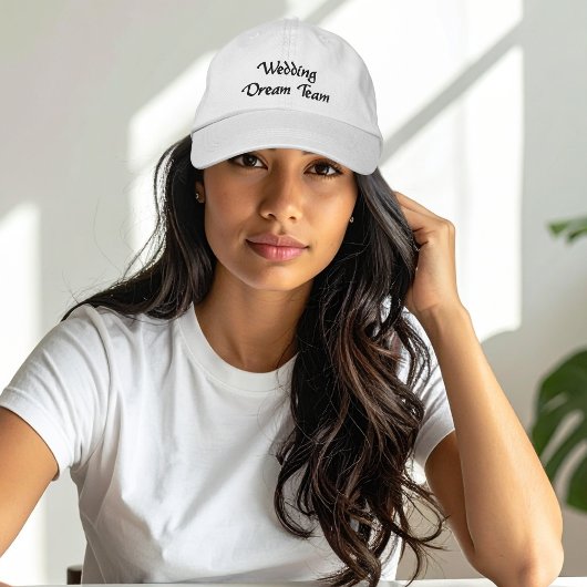 Wedding Dream Team,Bride,Bachelorette Personalized 刺繍入りキャップ