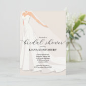 Wedding Dress Bridal Shower 招待状 (スタンド正面)