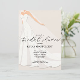 Wedding Dress Bridal Shower 招待状