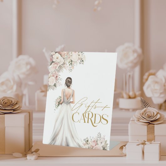Wedding dress gown gifts and cards bridal shower t 台座サイン