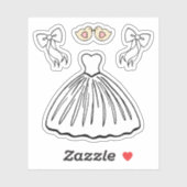 Wedding Dress Stickers  シール (シート)