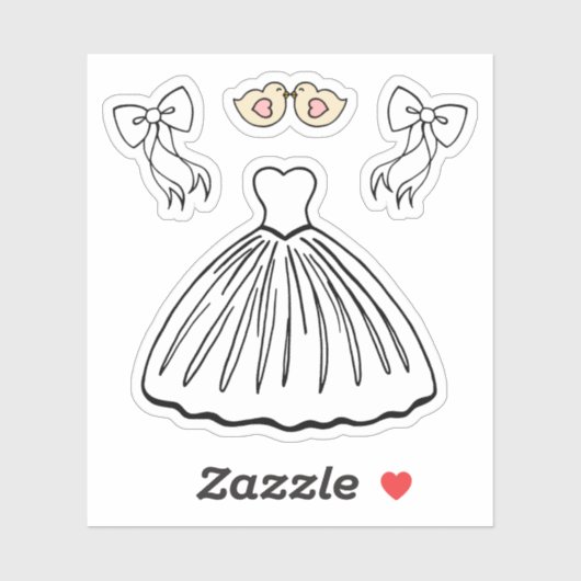 Wedding Dress Stickers  シール (シート)