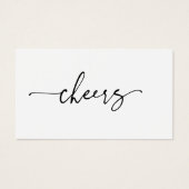 Wedding Drink Ticket Reception Bar Token Card B613 (正面)